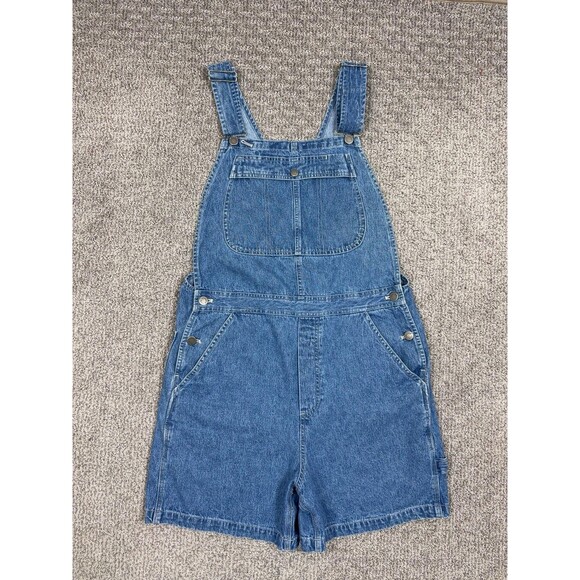 Lee Denim - Vintage Denim Overall Shorts Womens MP Blue Shortalls Pockets 90s Hong Kong